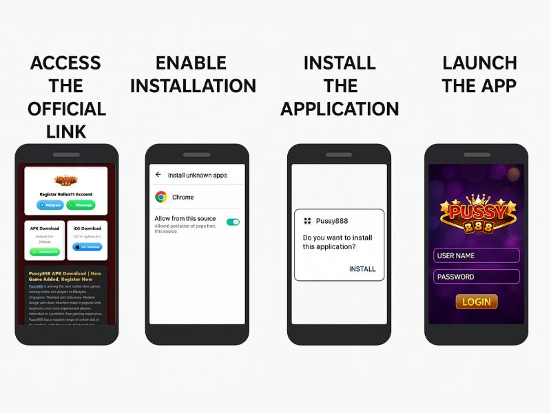 how to download pussy888